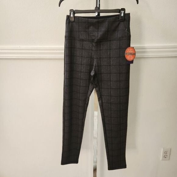 Per Se Tummy Control Leggings Womens Plaid Stretch  size Small - Picture 4 of 12